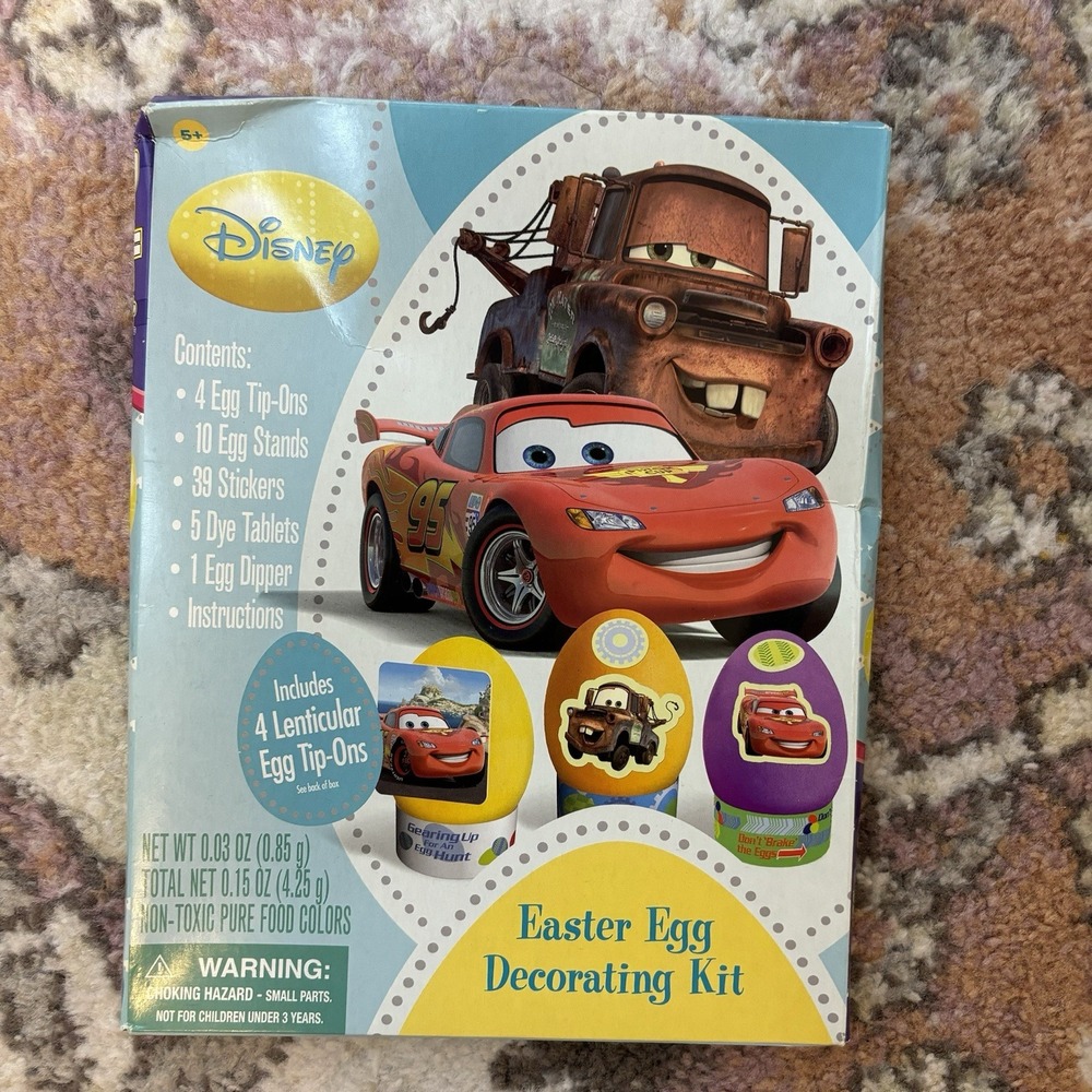 Disney Pixar Cars Lightening McQueen Easter Egg Coloring Decorating Kit 2011